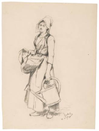 Study of Woman with Watering Can