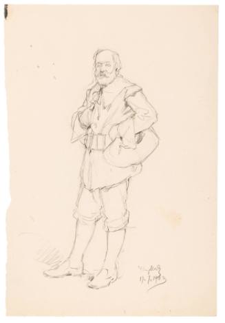 Study of Standing Man in Period Dress