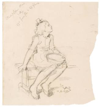 Study of Seated Girl
