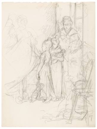 Study of Two Girls and Woman