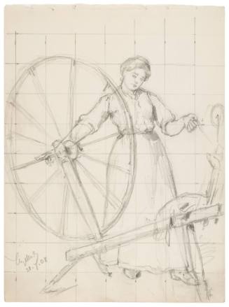 Study of Woman Spinning