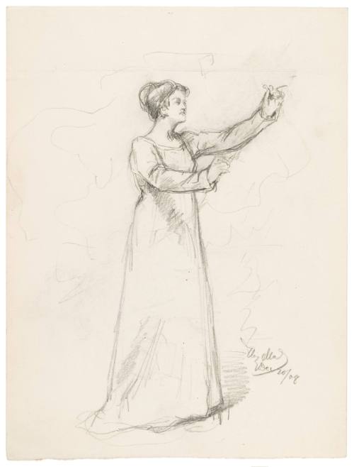 Study of Standing Woman with Outstretched Arms