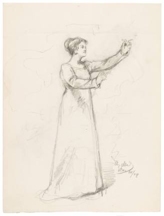 Study of Standing Woman with Outstretched Arms