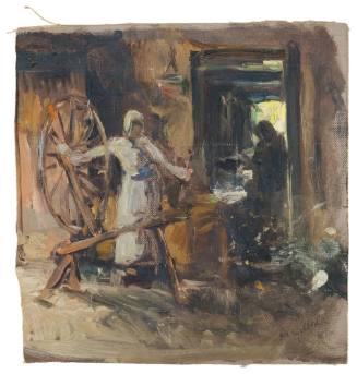 Study of Woman Spinning
