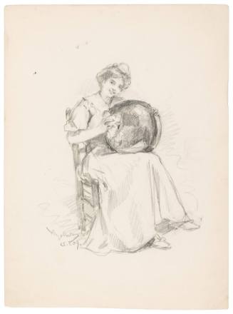 Study of Seated Woman with Sphere