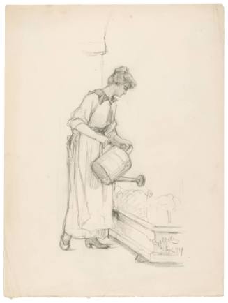 Woman with Watering Can