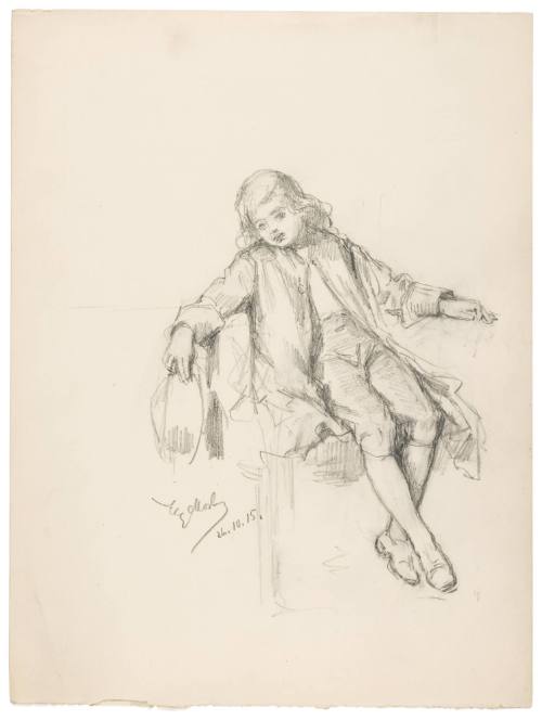 Study of Seated Boy