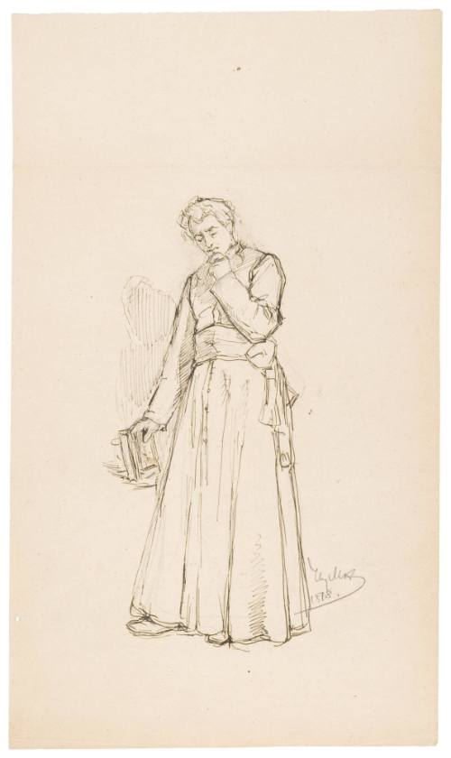 Study for Le Retour (1879); verso: Trees