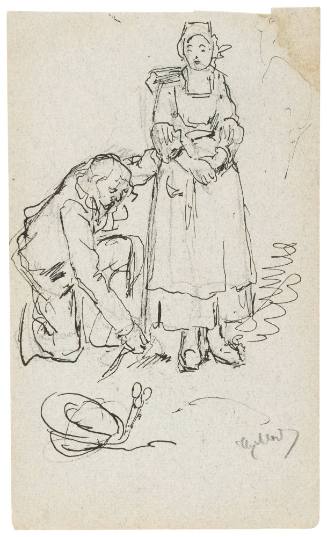 Study for Purchase of the Wedding Gown (La Toilette de la Noce) 1880