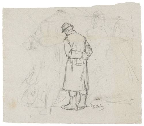 Study for Evening of the Battle (1882)