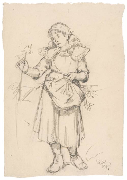 Study for Gathering Flowers (1882)