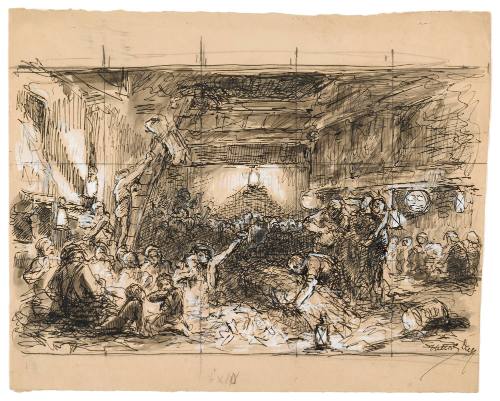 Sketchbook for Husking Bee (1890)