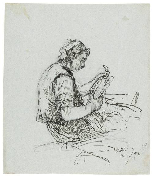 Study for Husking Bee (1890)
