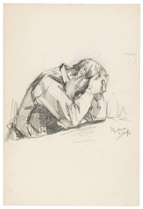 Study for Invoking God's Blessing or Pilgrim's Grace (1897)