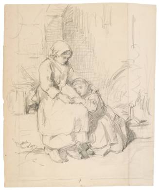 Study for Resting on the Hearth