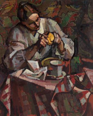 Woman Peeling an Orange