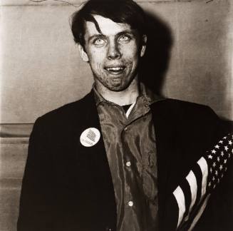 Patriotic Young Man with Flag, N.Y.C.