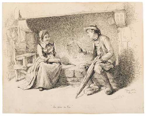 Study for "The Chimney Corner"