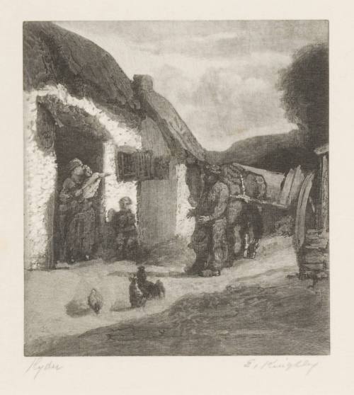 Cart Before Peasant's Hut