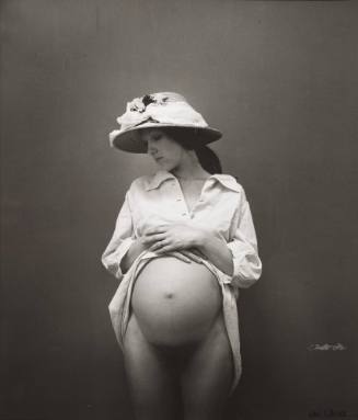 Pregnant Woman in Flowered Hat