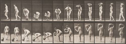 Removing a Water Jar from Shoulder to the Ground (reversed)