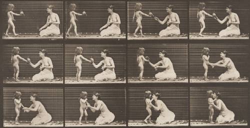 Child Bringing a Bouquet to a Woman