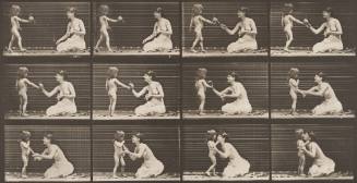 Child Bringing a Bouquet to a Woman