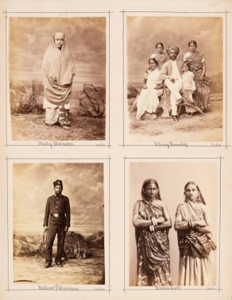 4 Indian Subjects: Maly Woman; Kling Family; Native Policeman; Hindoo Girls