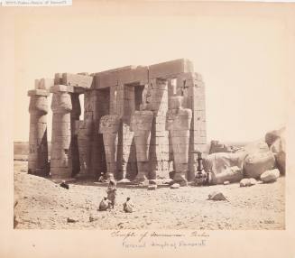 Thebes. The North Portico of the Memnonium, with Ruins of the Prostrate Colossus