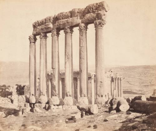 Baalbec. Ruins of the Temple of the Sun and the Temple of Jupiter
