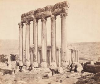 Baalbec. Ruins of the Temple of the Sun and the Temple of Jupiter