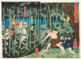 Kiso Yoshinaka at Awaru (Kiso Yoshinaka Awaru ochi no zu)