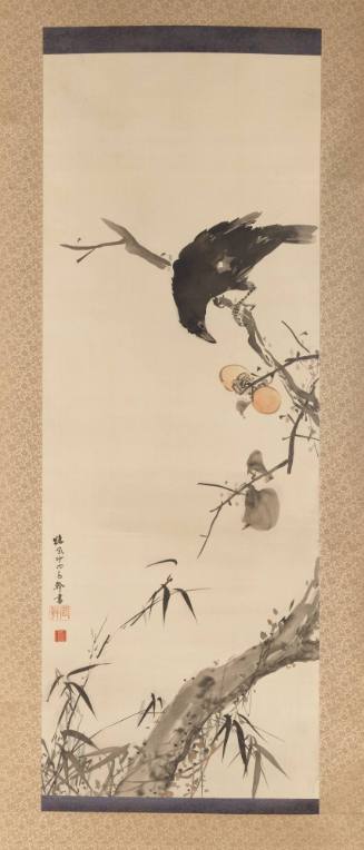 Crow in a Persimmon Tree