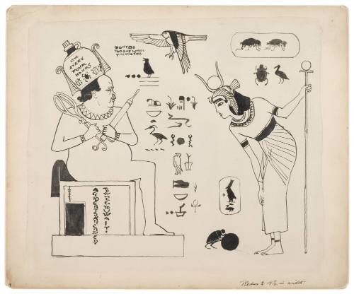 Self Portrait as an Egyptian Doctor, with an Attendant Figure