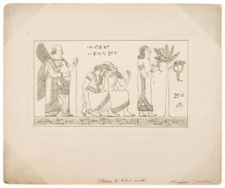 Self Portrait as a Winged Figure oon an Assyrian Bas Relief (Plate C) for "The Lady and the Flea"