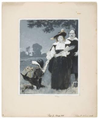 Self Portrait as a Royal Attendant (Plate H) for "The Lady and the Flea"