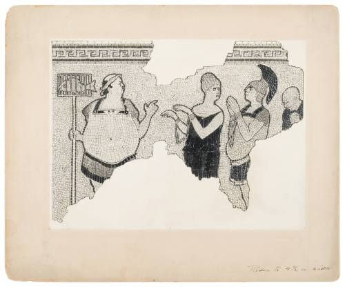 Self Portrait as Scipio Africanus on a Roman Mosaic (Plate D) for "The Lady and the Flea"