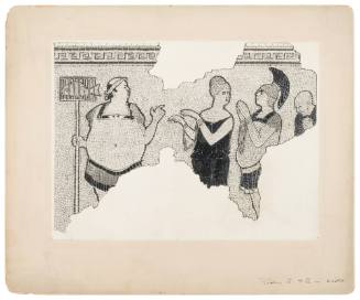 Self Portrait as Scipio Africanus on a Roman Mosaic (Plate D) for "The Lady and the Flea"