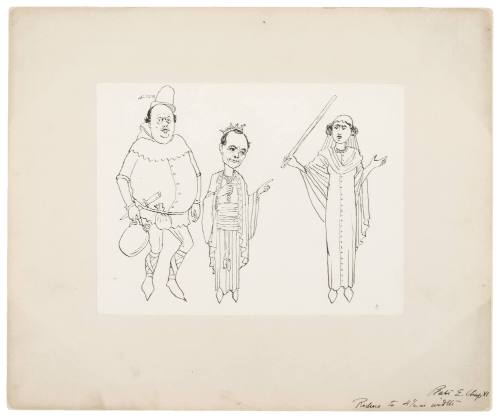 Self Portrait as a Peasant Attendant to King Alfred from a Saxon Manusceript (Plate F) for "The Lady and the Flea"