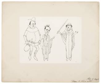 Self Portrait as a Peasant Attendant to King Alfred from a Saxon Manusceript (Plate F) for "The Lady and the Flea"