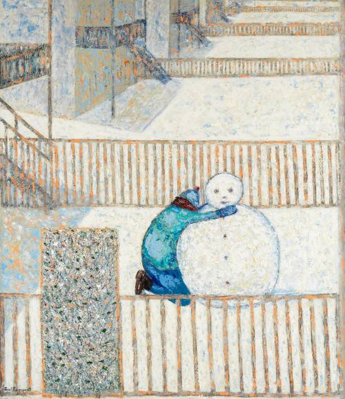 Snowman and Boy