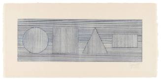 Four Part Combination of 6 Geometric Figures in Four Colors I