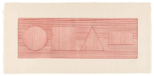 Four Part Combination of 6 Geometric Figures in Four Colors I