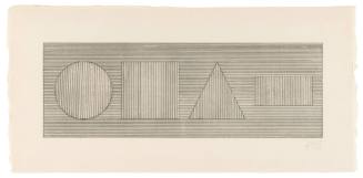 Four Part Combination of 6 Geometric Figures in Four Colors I