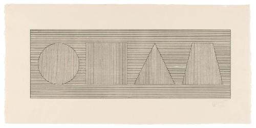 Four Part Combination of 6 Geometric Figures in Four Colors II