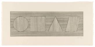 Four Part Combination of 6 Geometric Figures in Four Colors III