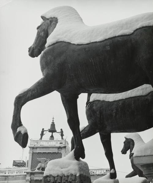 St. Mark's Bronze Horses in Winter