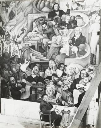 Diego Rivera and His Mural at the Cardiac Hospital, Mexico City "