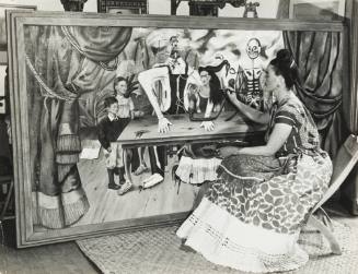 Frida Kahlo and One of Her Paintings about Death