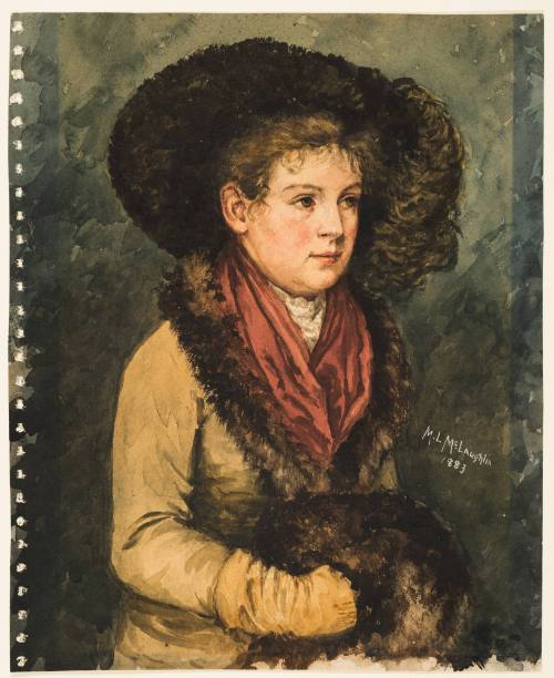 Portrait of Woman with Hat and Muff